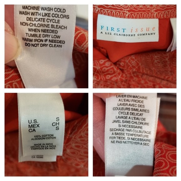 Liz Claiborne Wm Sz Small Autumn Shacket Jacket Southwest Coral~Button Details - Picture 5 of 5
